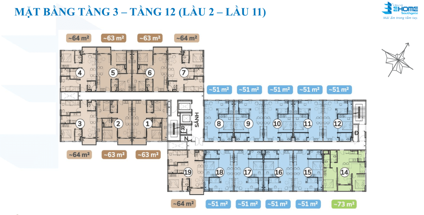 Ehome Southgate BLOCK A4 MAT BANG TANG 3 TANG 12 LAU 2 LAU 11 1
