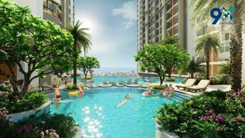 Hồ bơi vô cực tại khu căn hộ 9X An Sương hóc môn