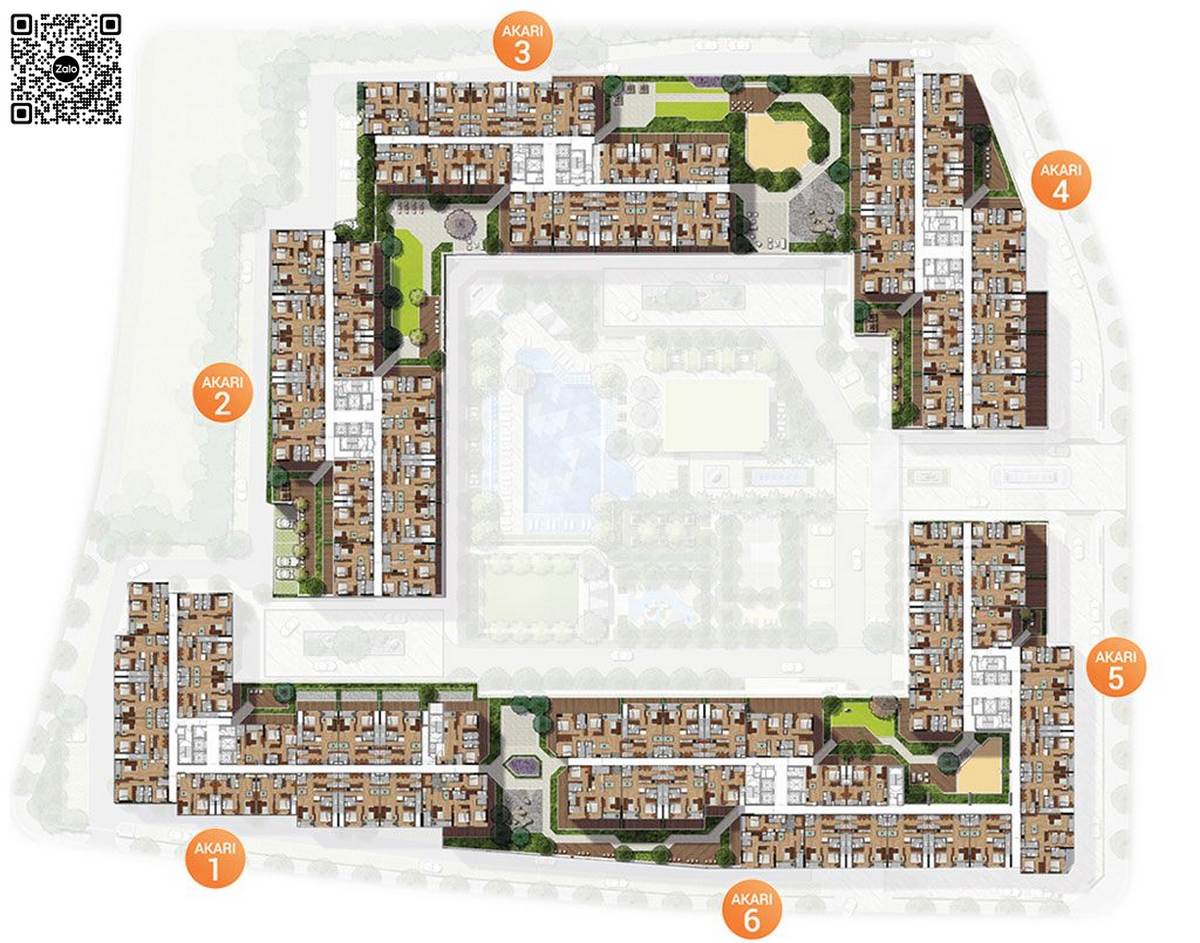 Mặt bằng chi tiết tiện ích tầng 3 dự án Akari City Nam Long