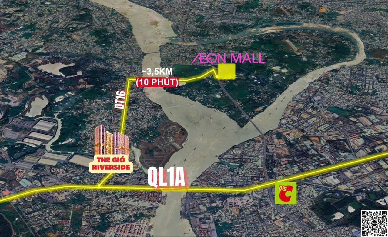 Vị trí khu đất dự án The Gió Riverside
