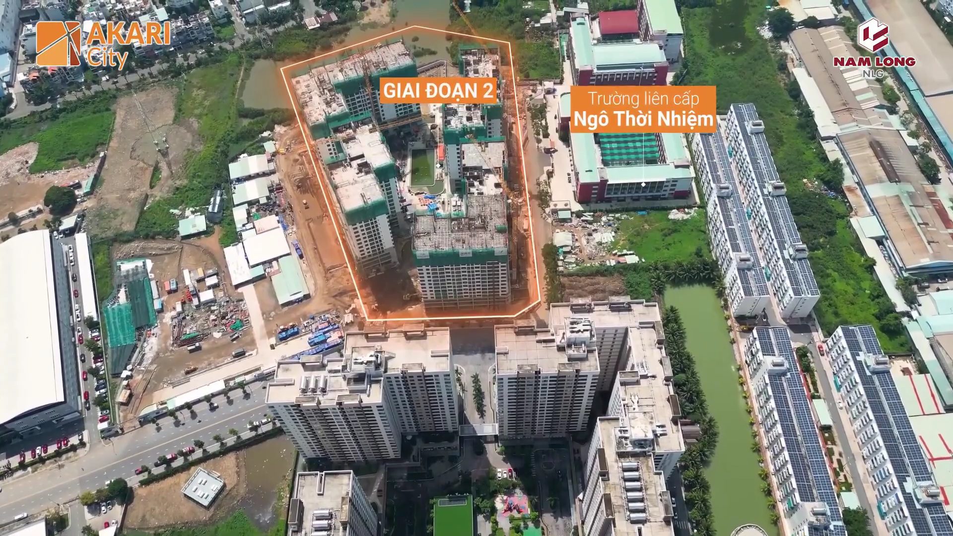 Cập nhật tiến độ mới nhất  tháng 07/2023 các Block AK7 – AK8 – AK9 – AK NEO (AK10) dự án khu đô thị Akira City Nam Long