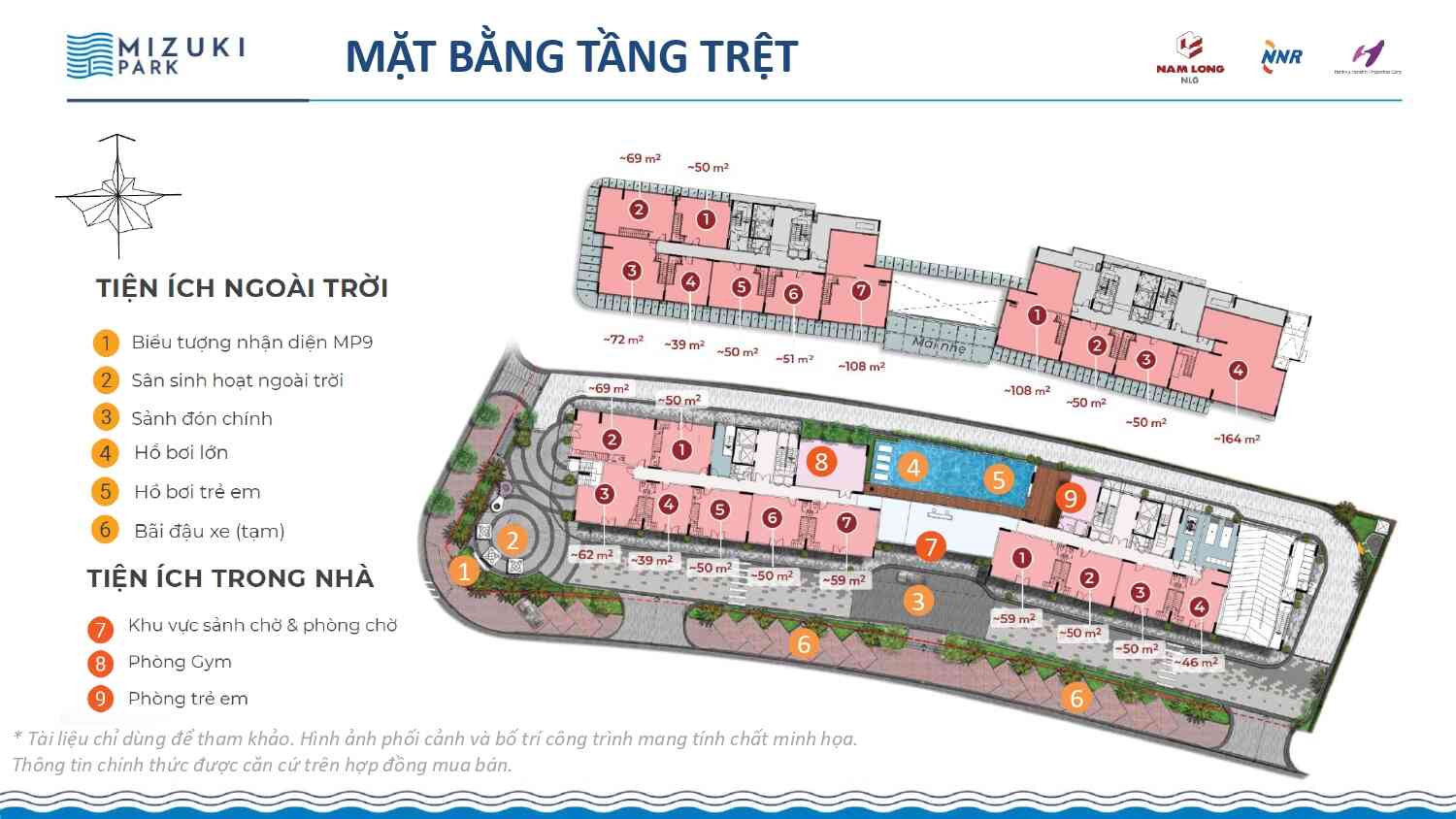 Mizuki Park Nam Long Mặt bằng tiện ích dự án Mizuki Park Nguyễn Văn Linh - Bình Chánh