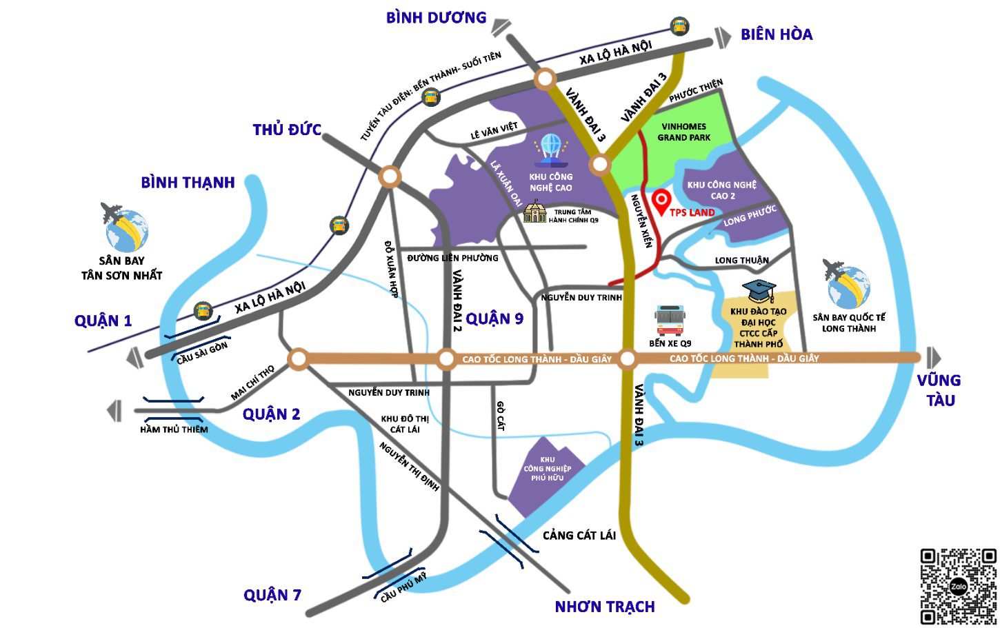 Vị trí dự án nhà phố TPS 52 Nguyễn Xiển Quận 9