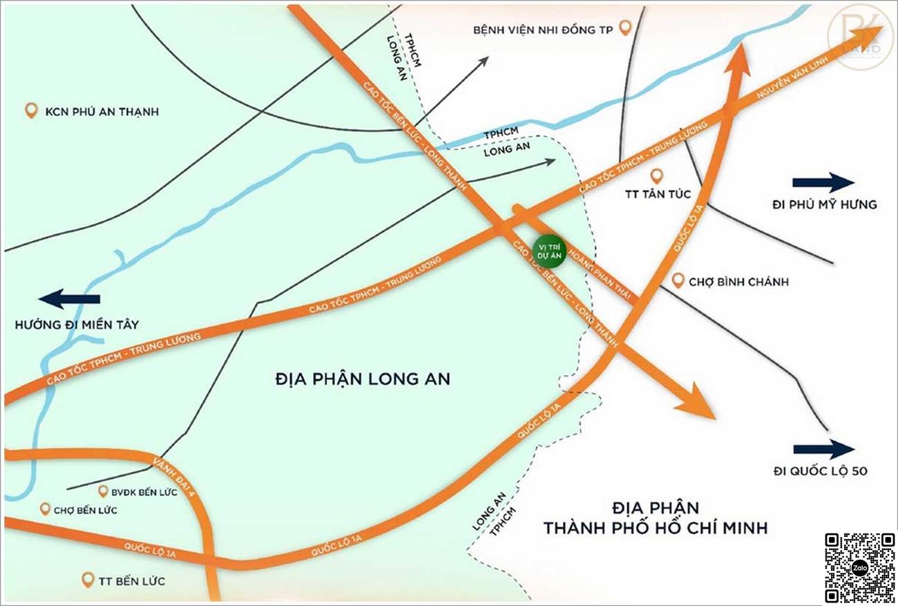 Vị trí kết nối dự án Xuân Thảo Residence đến các khu vực khác 