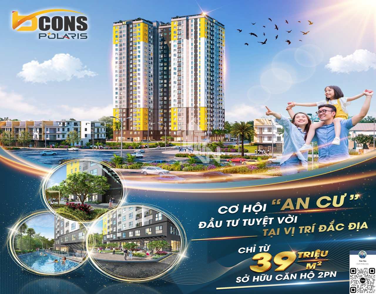 Bcons Polaris Bcons Polaris có mức giá cạnh tranh nhất trong khu vực chỉ từ 1,6ty/căn