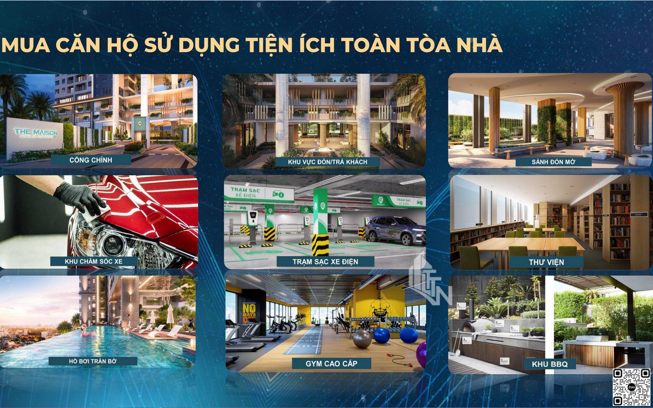 Tiện ích có tại dự án The Maison Bình Dương