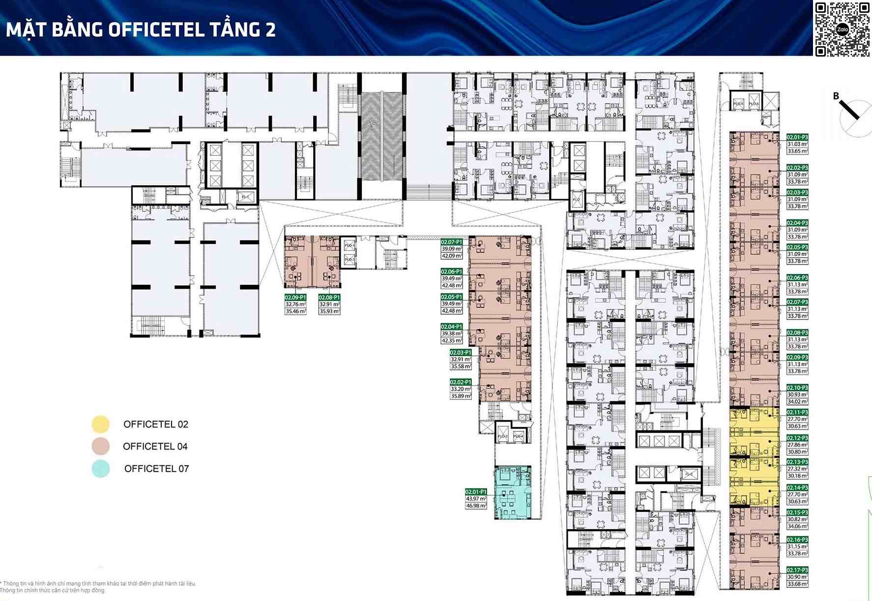 Picity Sky Park – Sky Zen Mặt bằng chi tiết OFFICETEL dự án căn hộ cao cấp Picity Sky Park Dĩ An