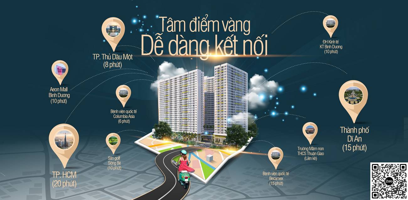 Legacy Prime VỊ trí dự án chung cư căn hộ Legacy Prime Thuận Giao, Bình Dương