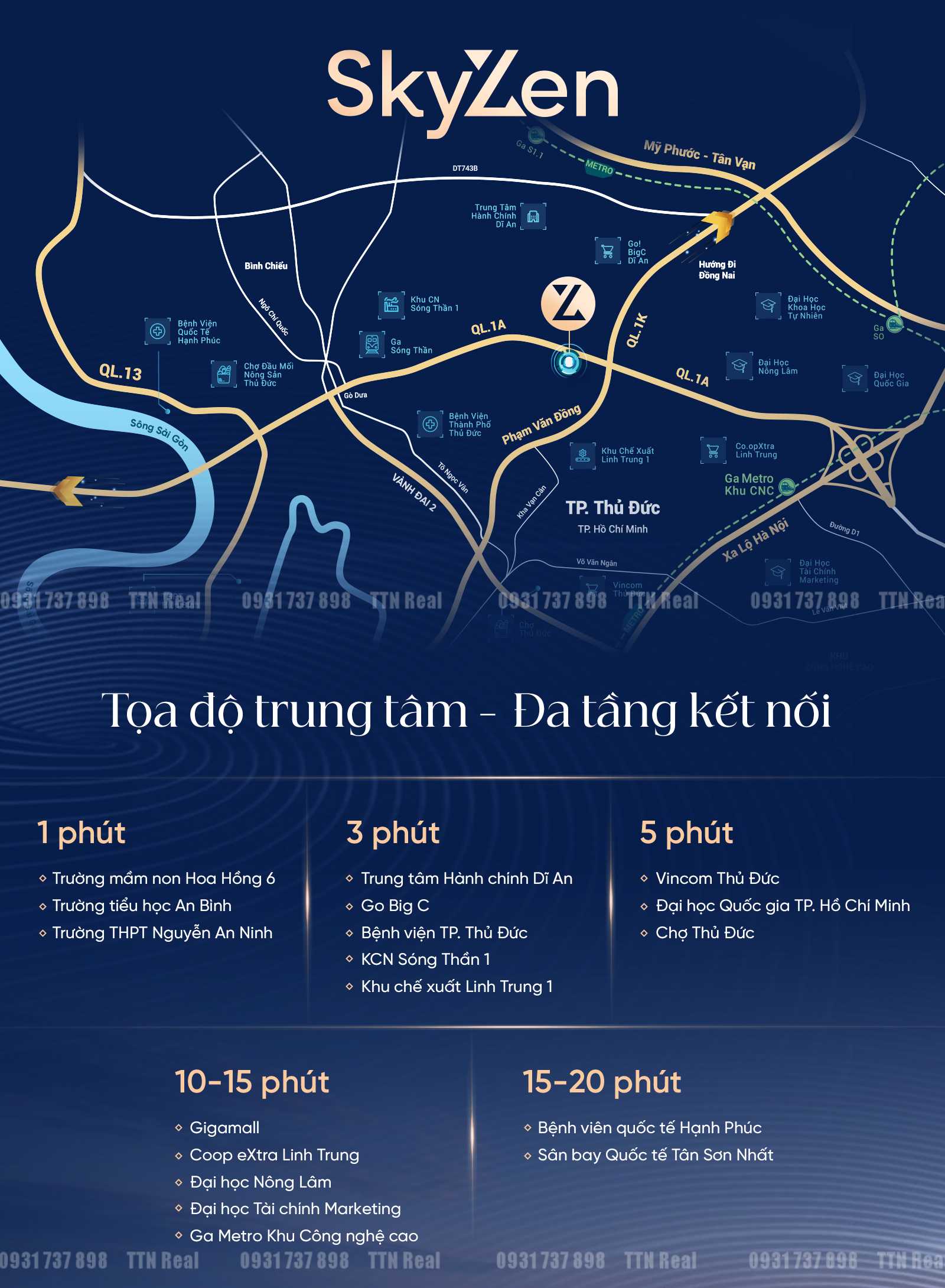 Picity Sky Park – Sky Zen vị trí dự án căn hộ SkyZen – Phân khu cao cấp nhất Picity Sky Park ngay đại lộ Phạm Văn Đồng.