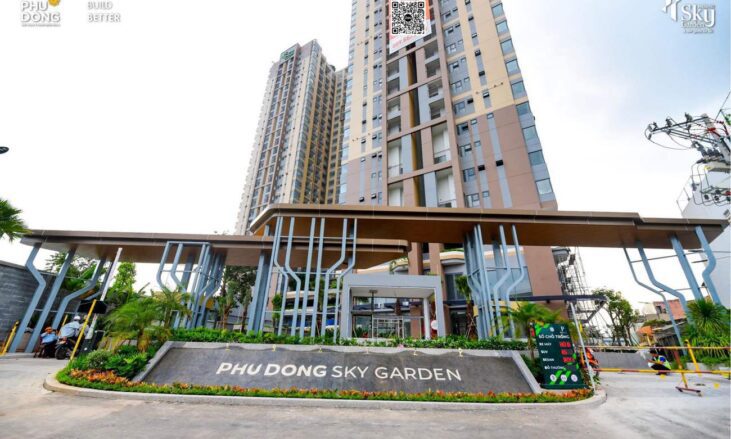Tổng thể chung cư căn hộ Phú Đông Sky Garden sắp bàn giao.