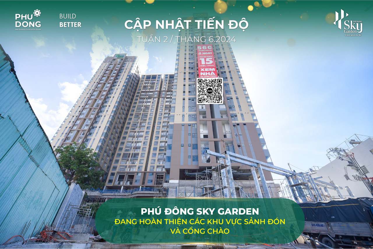 Tiến độ dự án Phú Đông Sky Garden