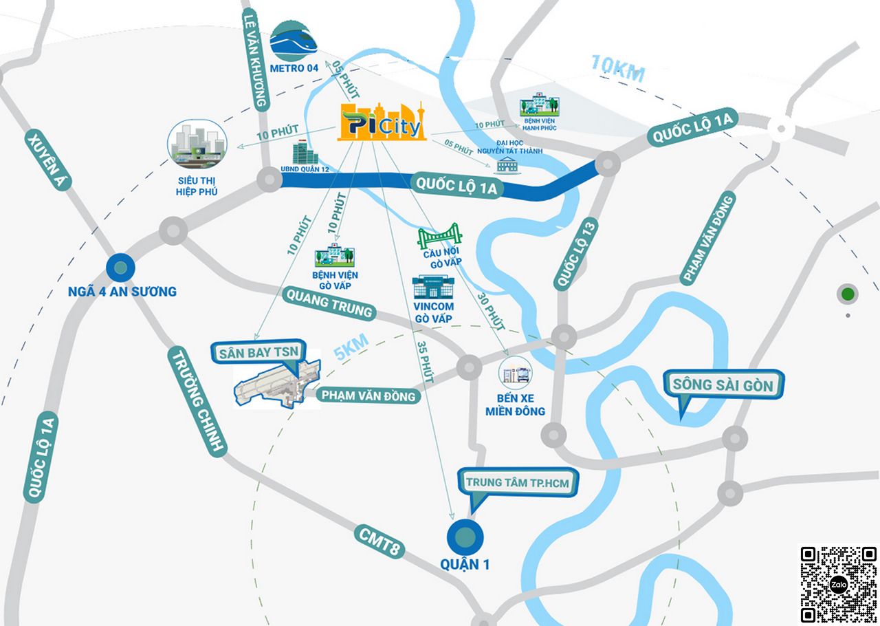 Vị trí dự án chung cư căn hộ Picity Hight Park Thạnh Xuận, Quận 12
