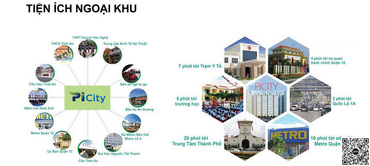 Tiện ích ngoại khu kết nối với cư dân dự án chung cư căn hộ Picity Hight Park Quận 12