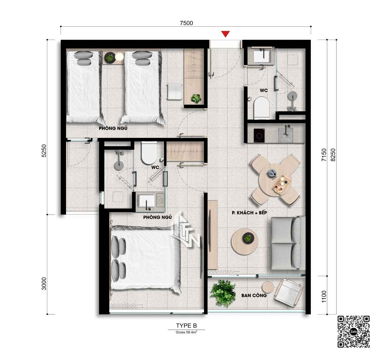 Thiết kế chi tiết căn Wyndham Coast Thanh Long Bay
