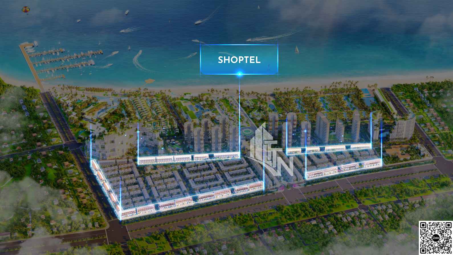 Phân khu shoptel biển tại tổ hợp nghỉ dưỡng 5 sao Thanh Long Bay 