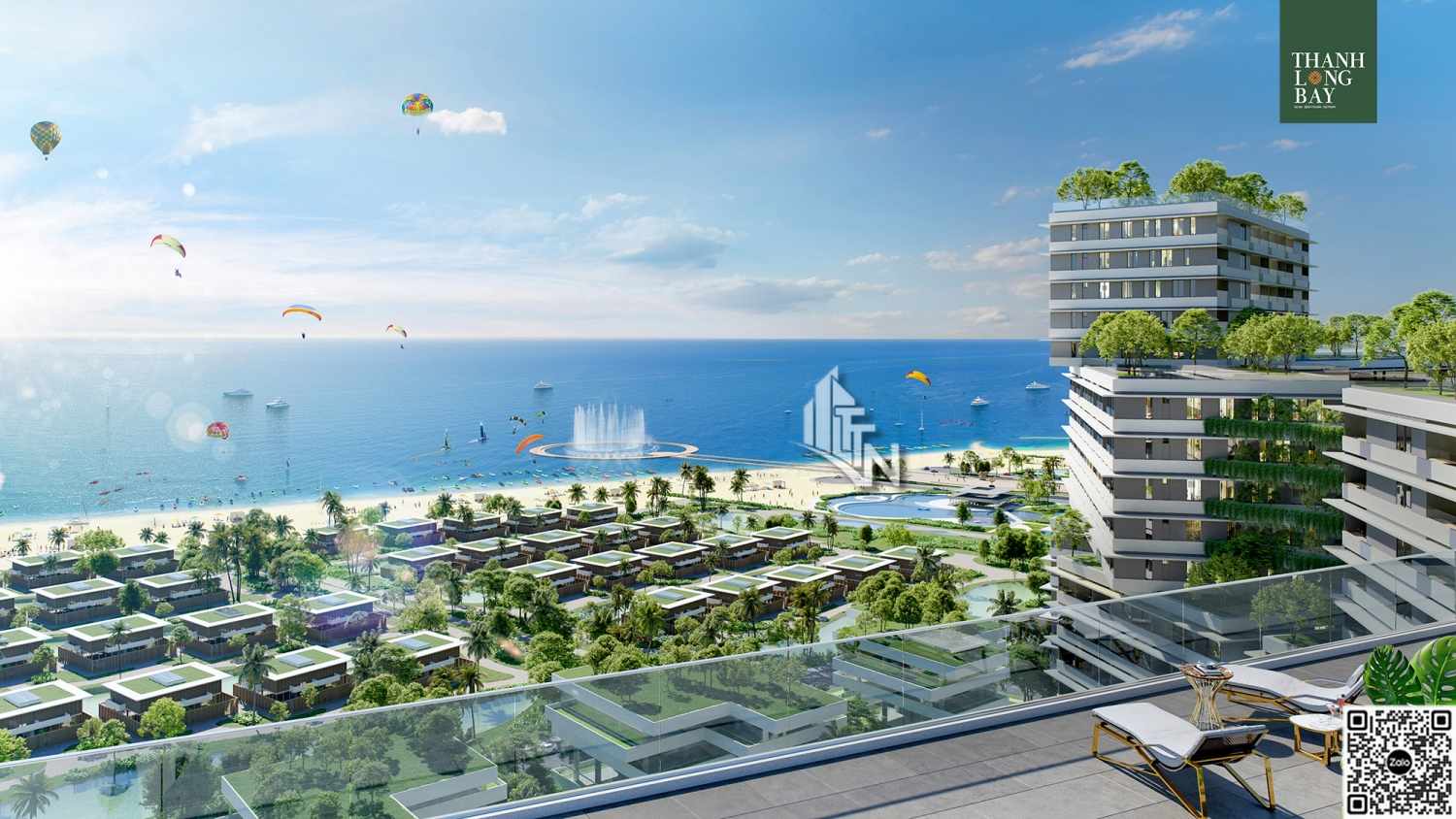 Phối cảnh Tổ hợp Đô thị Nghỉ dưỡng & Thể thao biển Thanh Long Bay – chủ đầu tư Nam Group