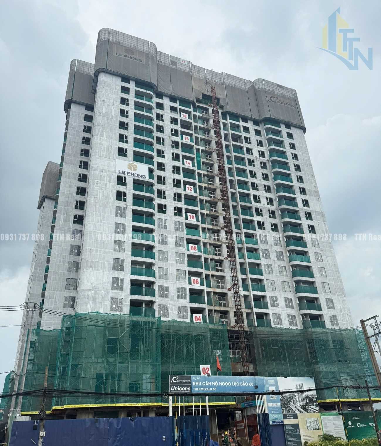 tiến độ dự án The Emerald 68