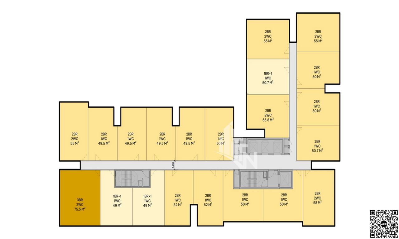 Mặt bằng chi tiết căn họ Block 2 dự án Destino Centro Bến Lức
