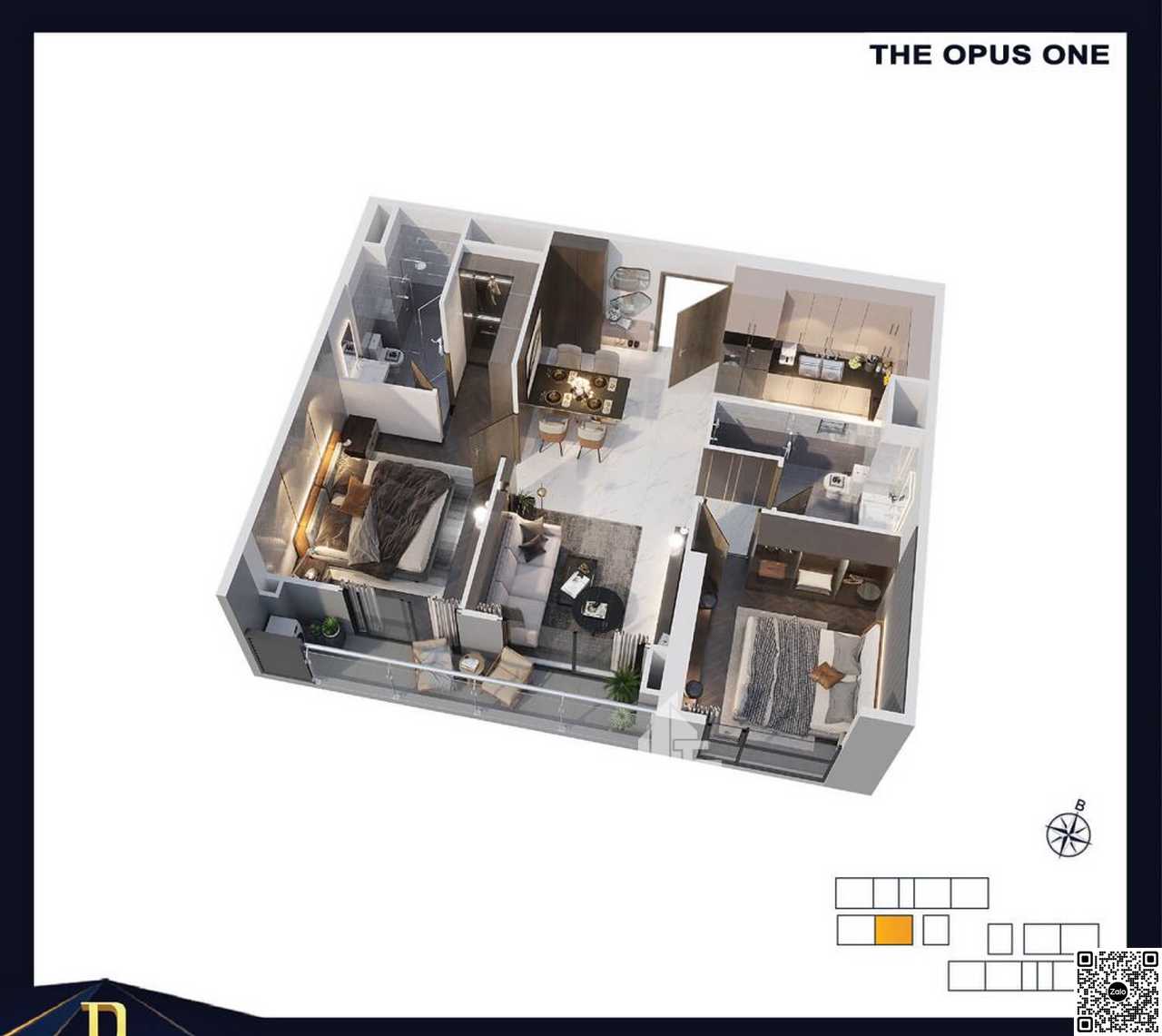 Thiết kế chi tiết căn hộ dự án The Opus One (thuộc phân khu The Beverly – Vinhomes Grand Park)