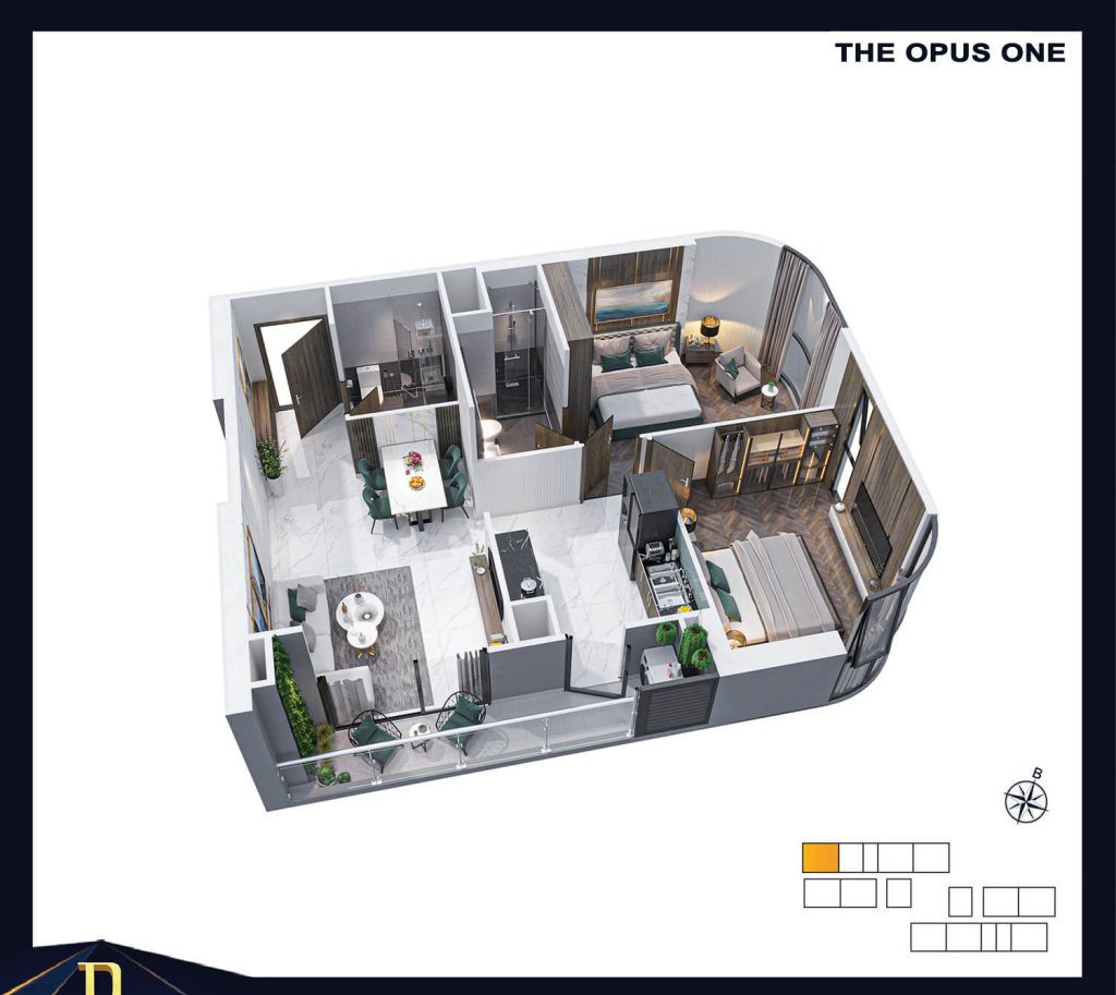 Thiết kế chi tiết căn hộ dự án The Opus One (thuộc phân khu The Beverly – Vinhomes Grand Park)