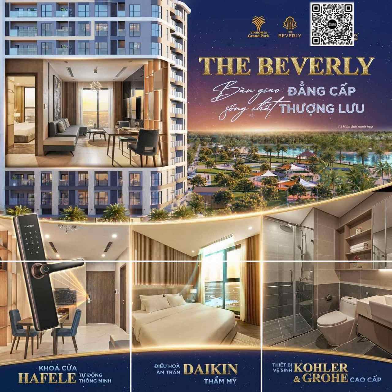 Căn hộ dự án The Beverly Vinhomes Grand Park được bàn giao hoàn thiện nội thất cao cấp