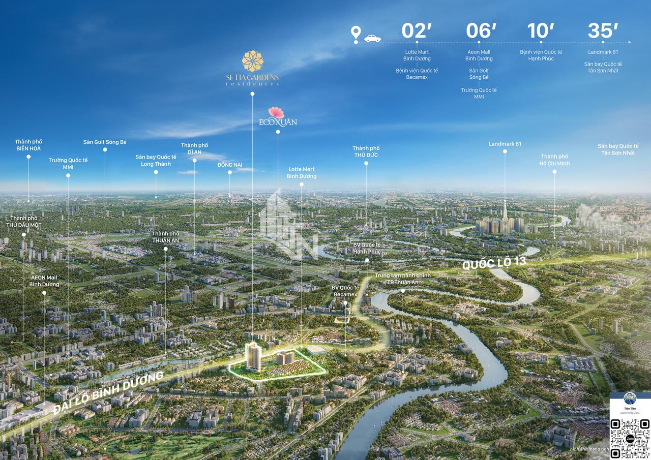 vị trí dự án Setia Gardens Residences
