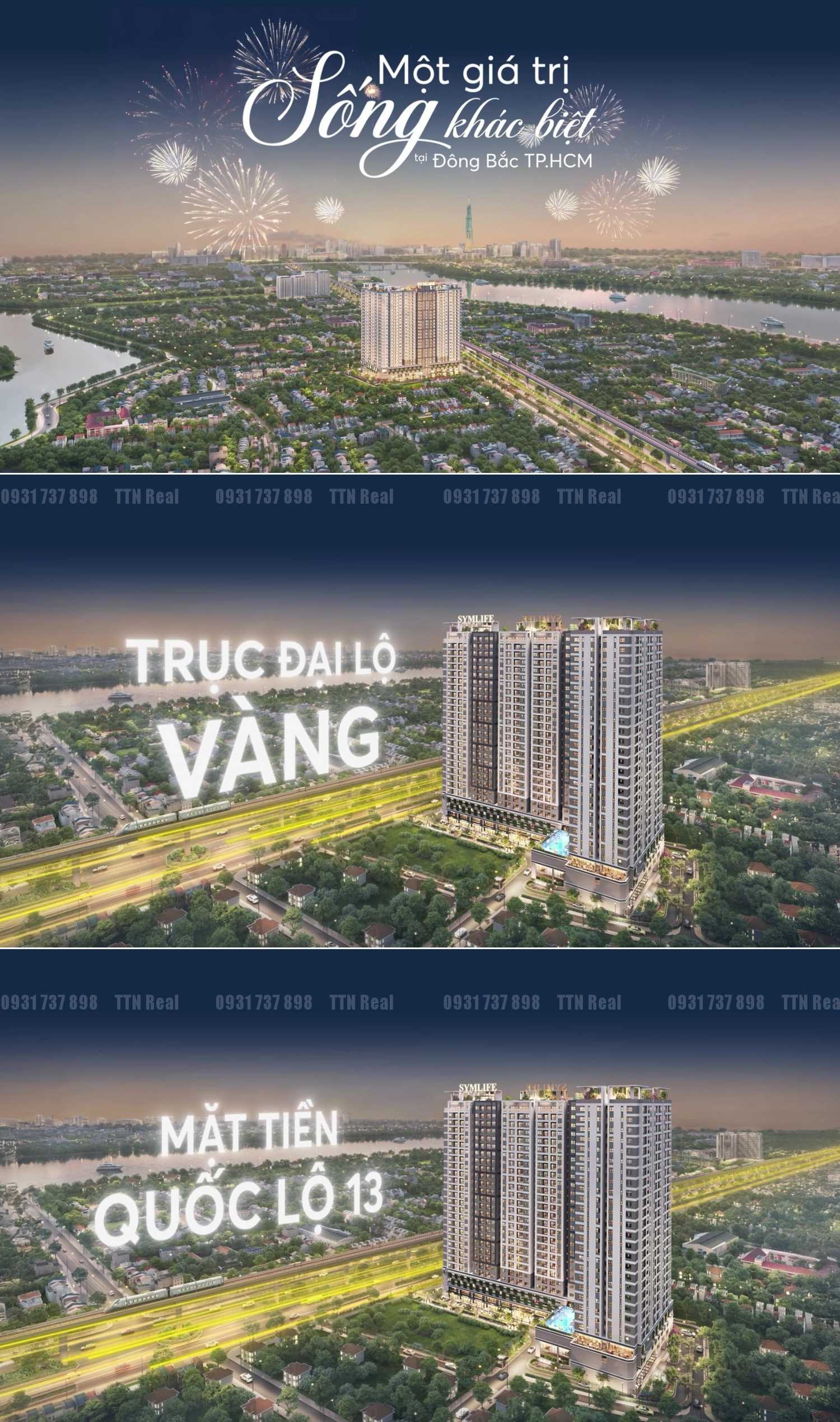 Phối cảnh dự án chung cư căn hộ Symlife Thuận An Bình Dương