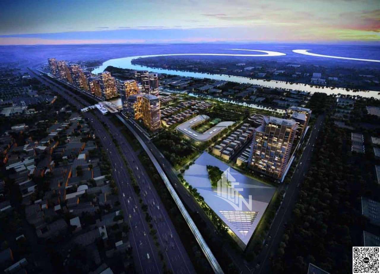 Phối cảnh dự án Saigon Quays Thủ Đức là khu đô thị VICEM Hà Tiên cũ, kết hợp thương mai, dịch vụ, văn phòng và nhà ở căn hộ chung cư thương mại, nhà phố biệt thư
