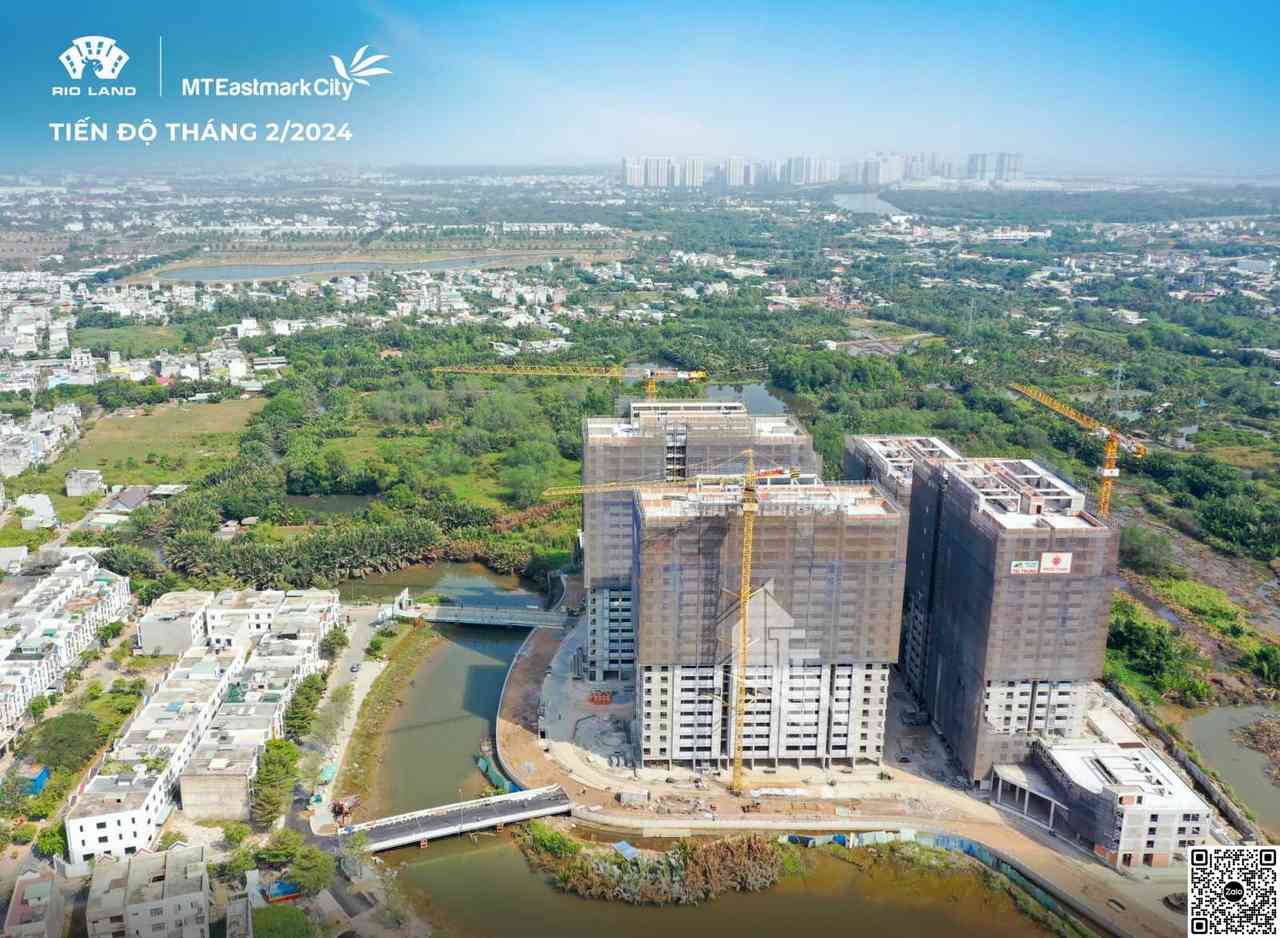 Tháng 2 – Tiến độ dự án MT EastMark cập nhật mới nhất tiến độ dự án MT EastMark City tháng 2/2024