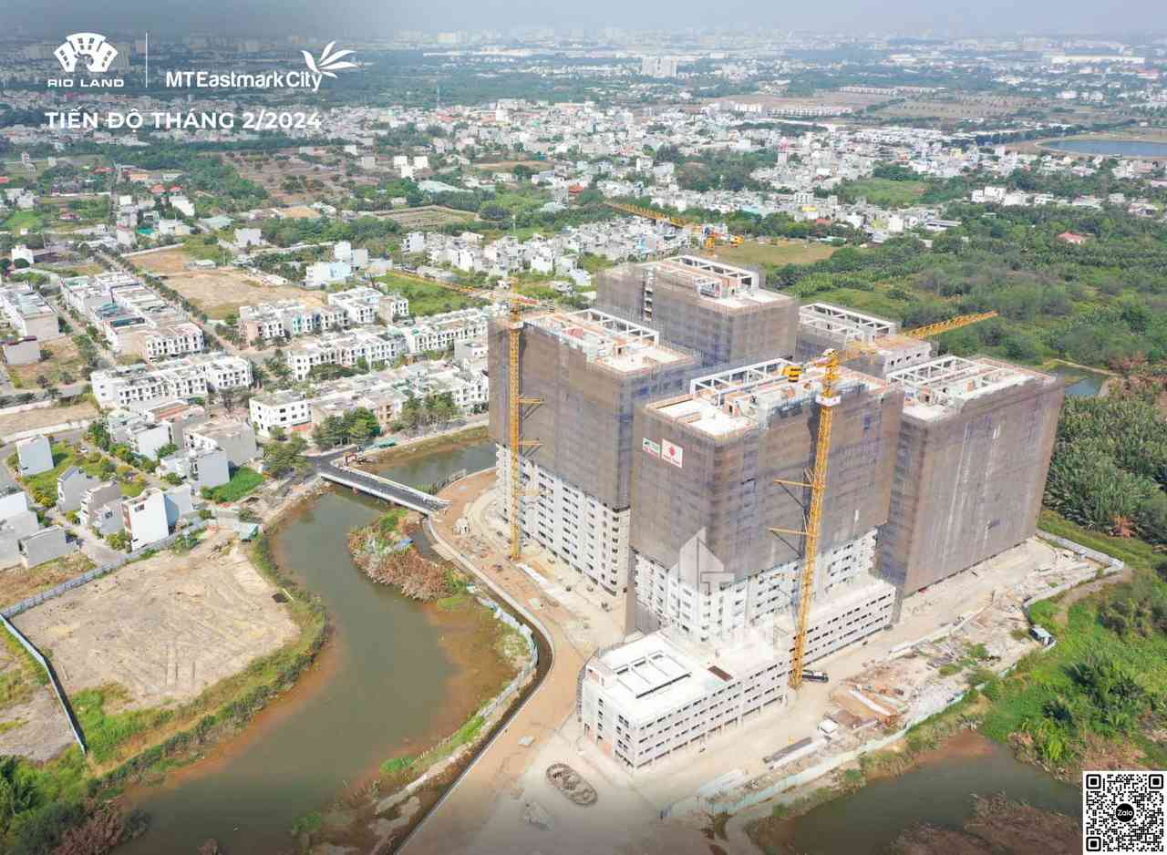 Tháng 2 – Tiến độ dự án MT EastMark cập nhật mới nhất Cập nhật mới nhất tiến độ dự án MT EastMark City tháng 2/2024
