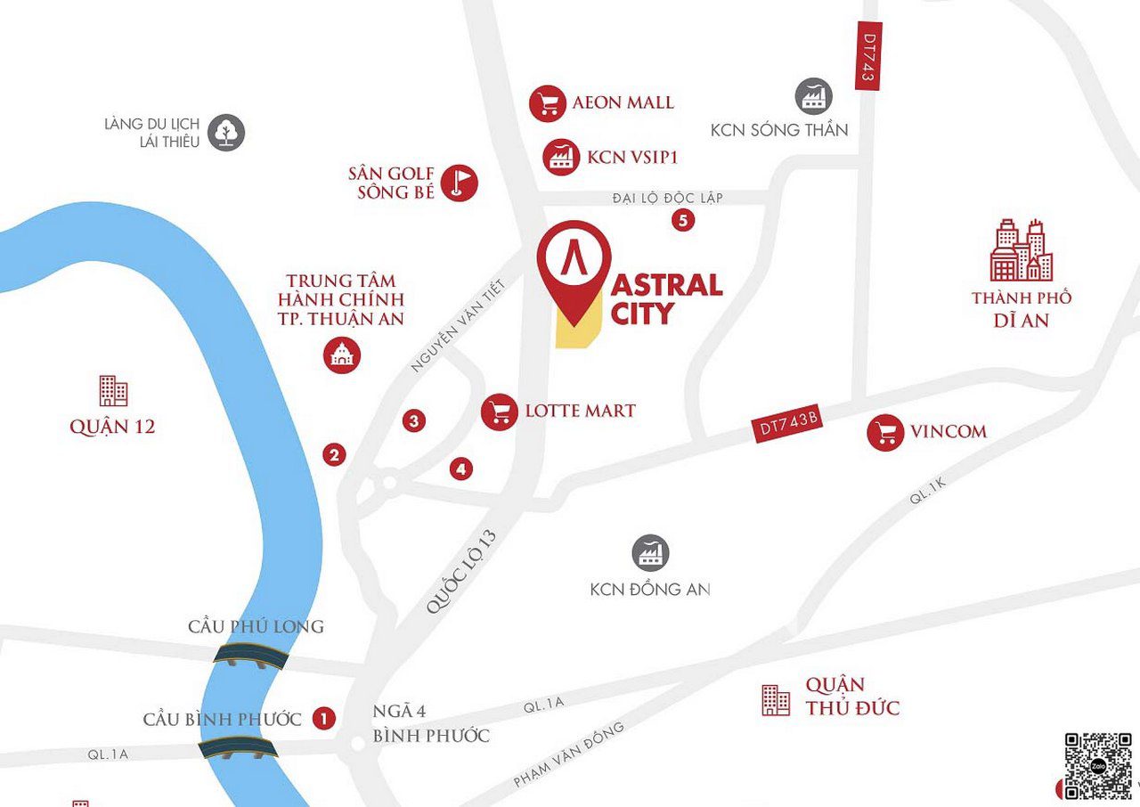 Vị trí dự án căn hộ Astral City