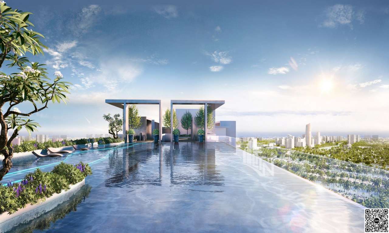 Tiện ích hồ bơi chân mây tại dự án Astral City Bình Dương