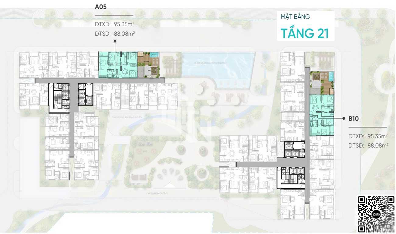 Mặt bằng Sky Villa dự án D Aqua Quận 8 chủ đầu tư DHA Corp