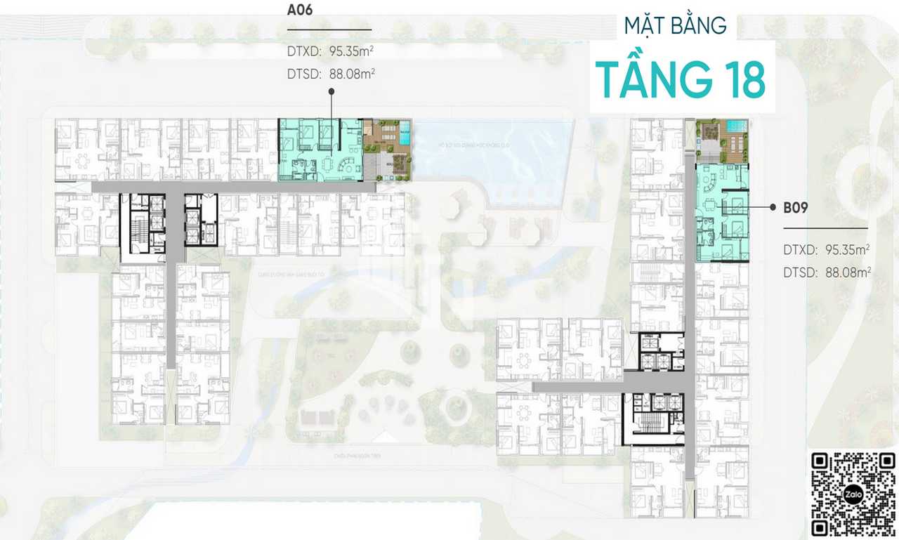 Mặt bằng Sky Villa dự án D Aqua Quận 8 chủ đầu tư DHA Corp