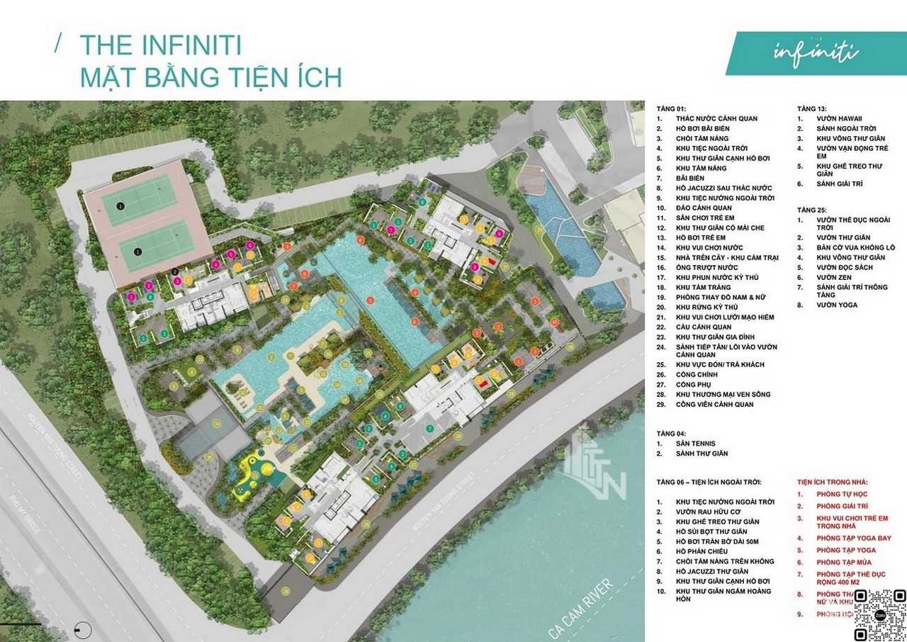 Mặt bằng tổng thể dự án căn hộ the infiniti Riviera Point Quận 7 