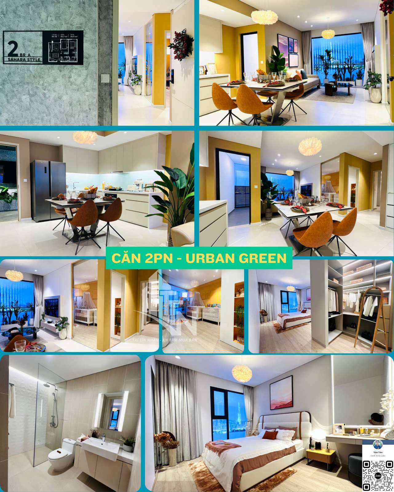 Mẫu căn hộ 2 phong ngủ dự án Urban Green