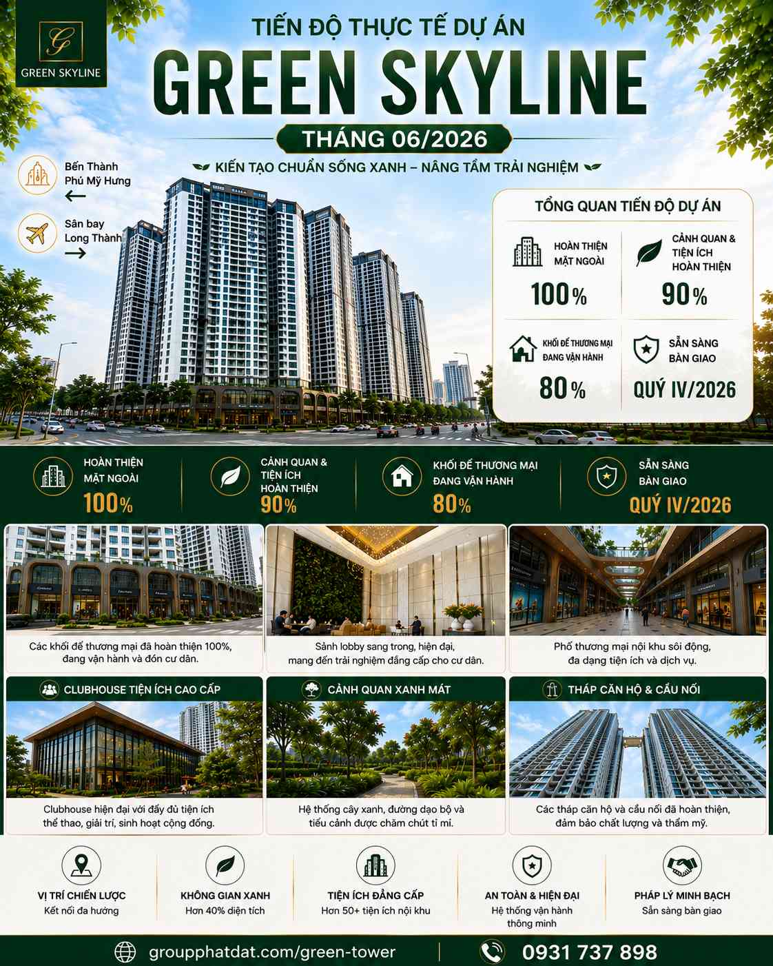 Tiến độ dự án Green Skyline Dĩ An