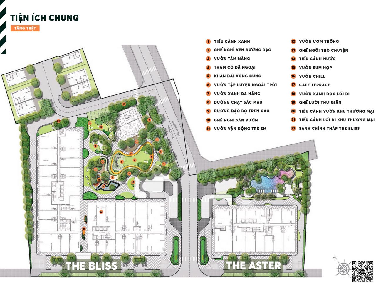 Tổng thể mặt bằng tiện ích chung dự án Urban Green Thủ Đức