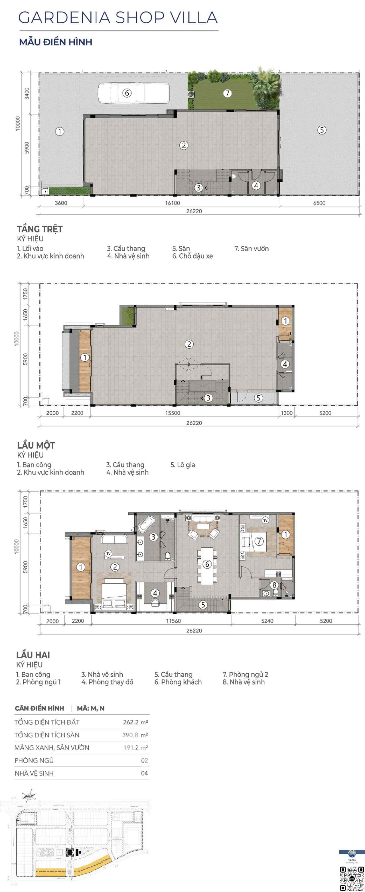 Wyndham Grand Lagoona Bình Châu Thiết kế căn Gardenia Shop Villa dự án Wyndham Grand Lagoona Bình Châu