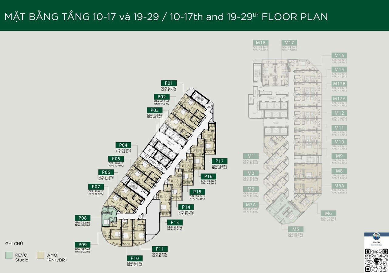 Libera Nha Trang Mặt bằng tầng điển hình The Paramount dự án Libera Nha Trang