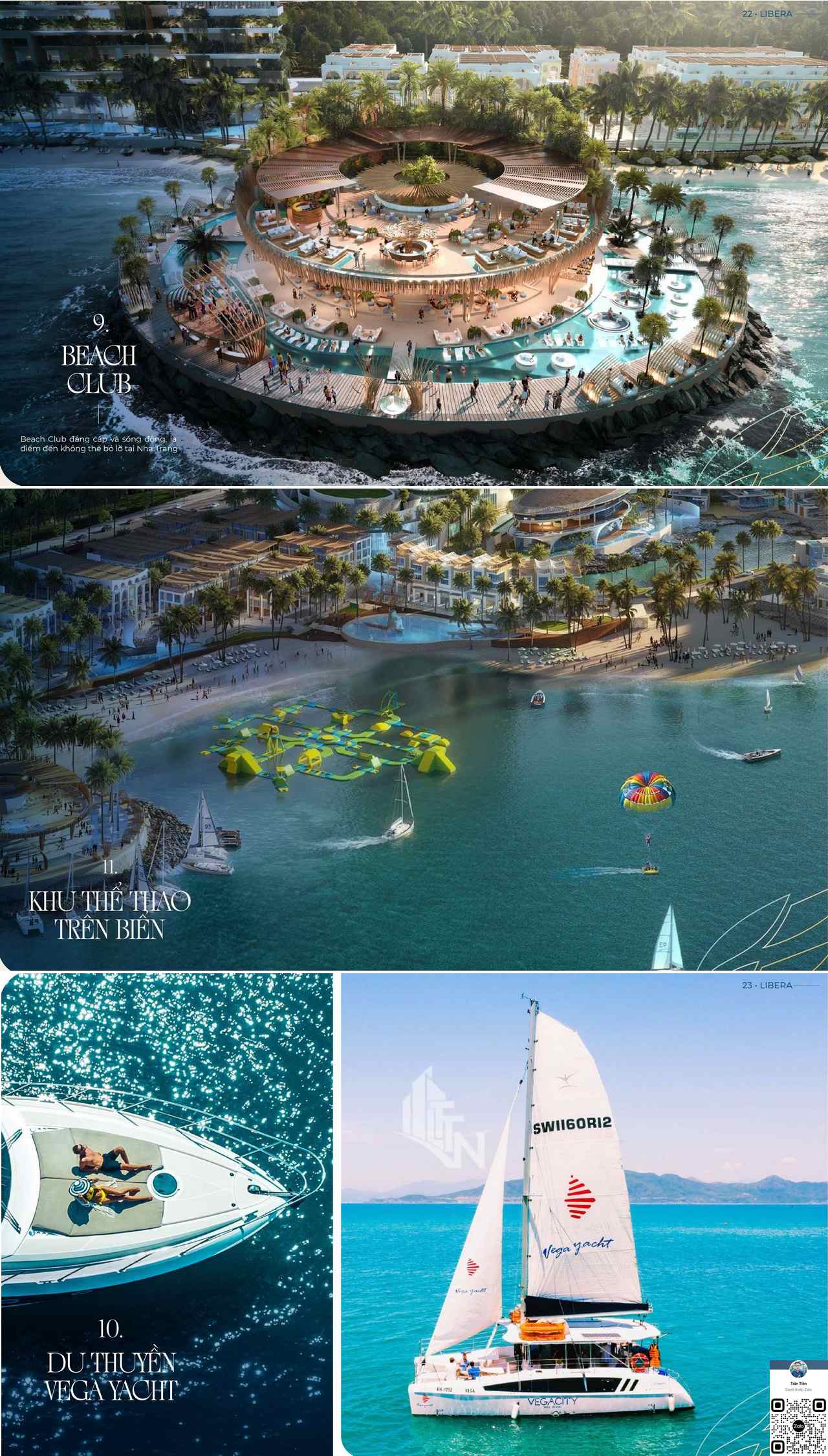 Hệ thống tiện ích thể thao biển có tại Libera Nha Trang
