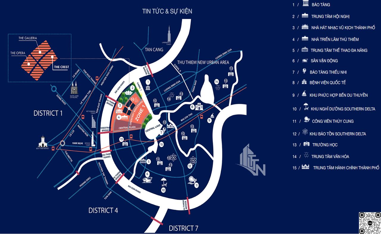 Vị trí dự án The Metropole Thủ Thiêm