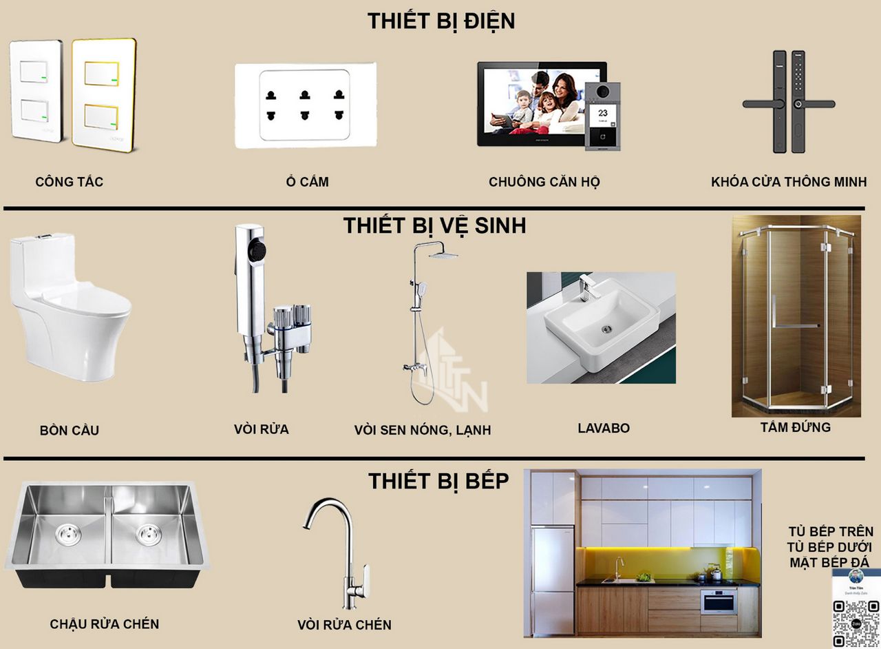 Trang thiết bị bàn giao  dự án Stown Gateway Thuận An Bình Dương
