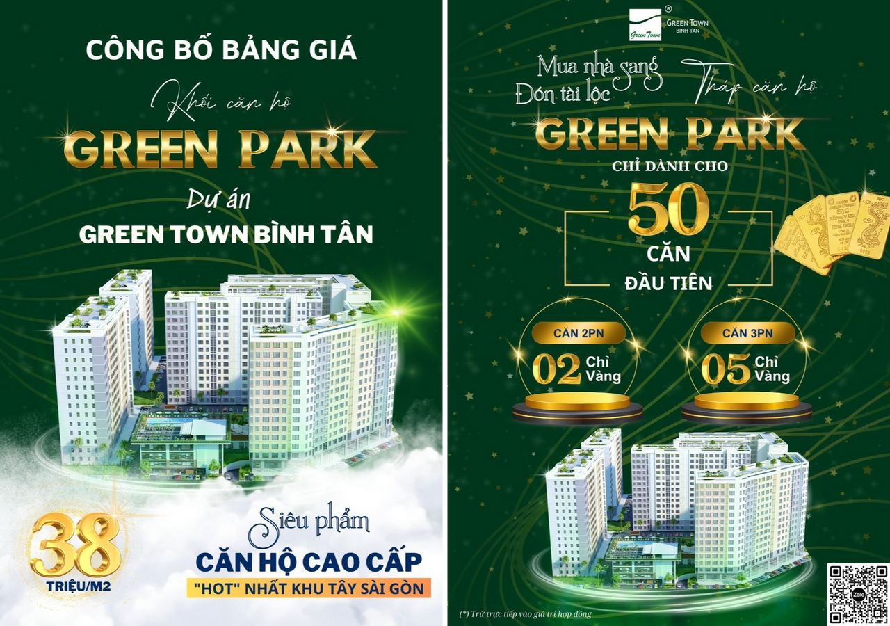 Chính thức nhận Booking Block B2 dự án căn hộ Green Town Bình Tân, ưu đãi chiết khấu ngay 1%