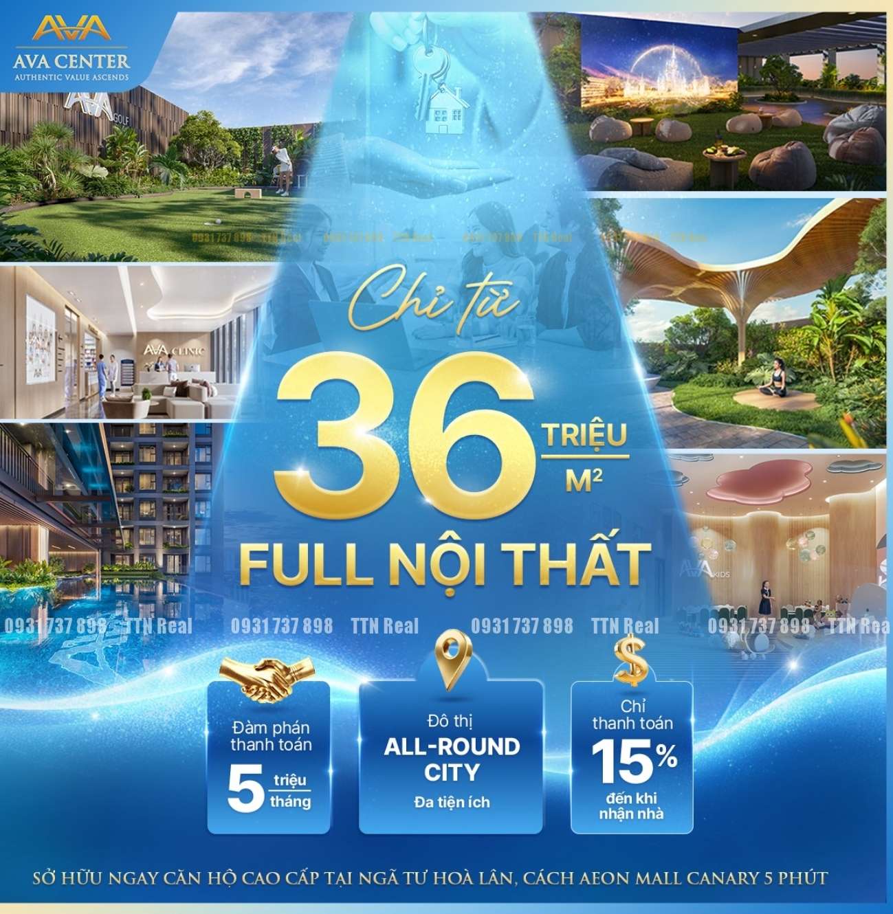 căn hộ chung cư trung tâm Ava Center, căn hộ Ava Center