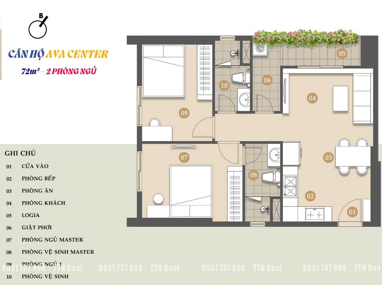 căn hộ chung cư trung tâm Ava Center, căn hộ Ava Center
