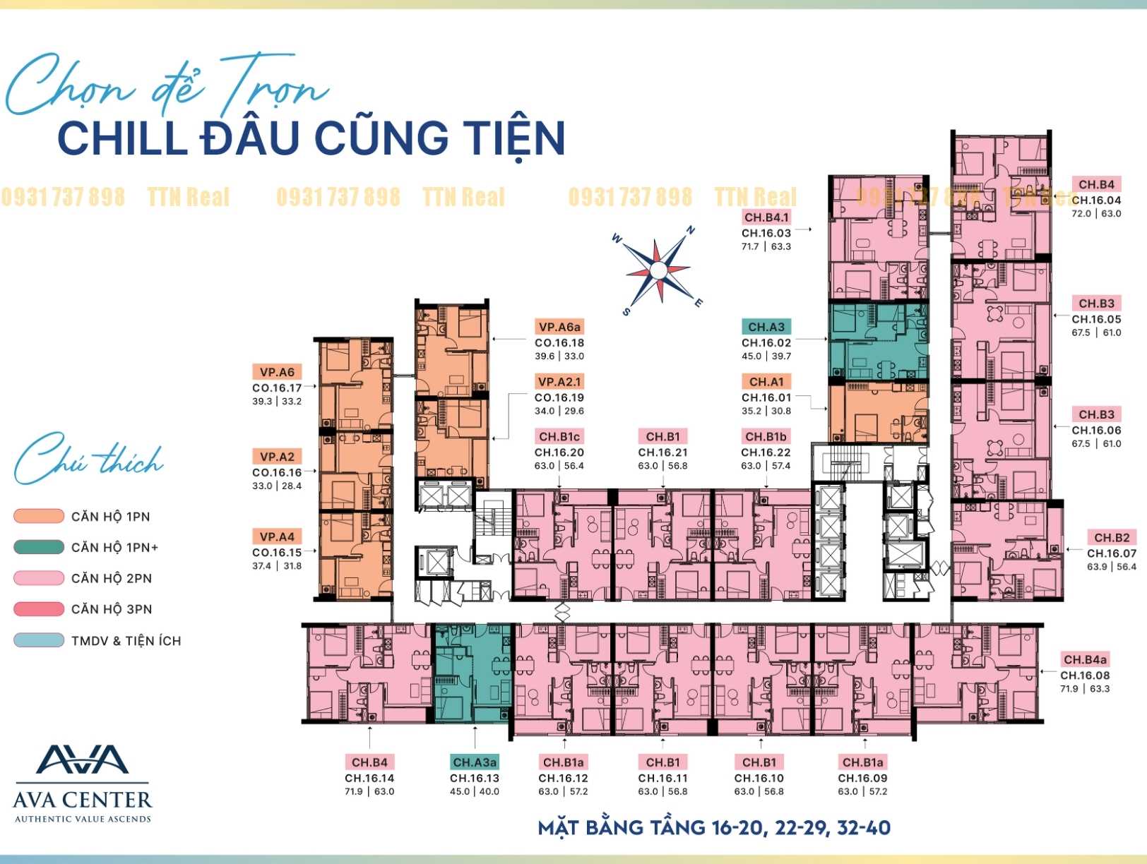 Mặt bằng điển hình Tầng 11–12 & Tầng 30–31 căn hộ dự án chung cư AVa Center