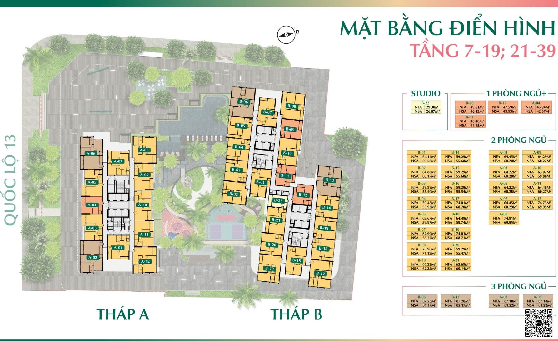 mặt bằng căn hộ The Emerald Boulevard
