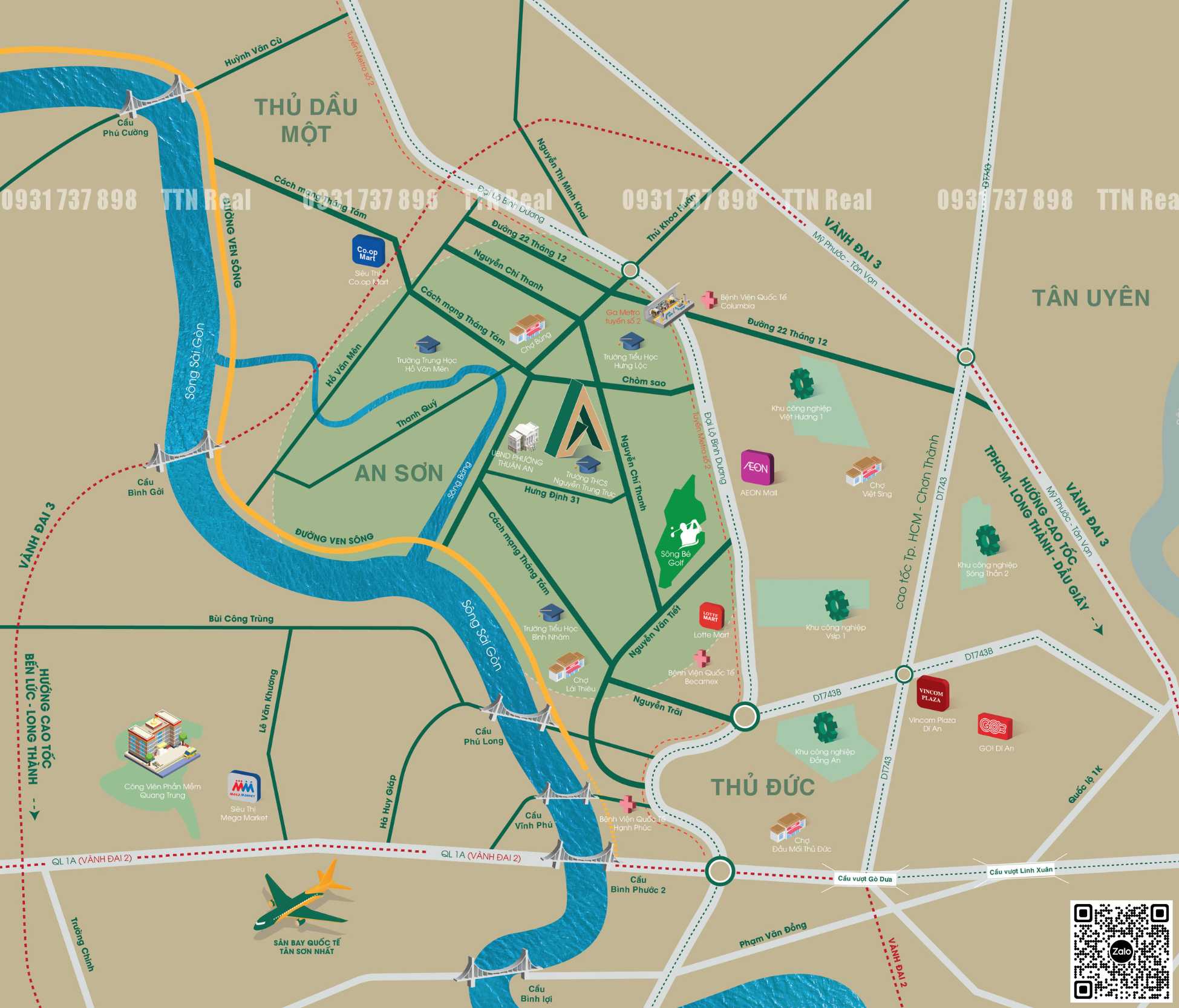 Vị trí dự án dự án The Emerald Garden View Đường Nguyễn Chí Thanh