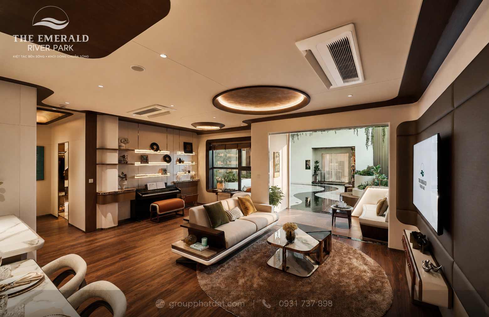 căn hộ mẫu The emerald river park 3 phòng ngủ mang concept 